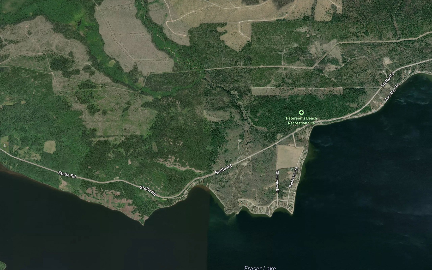 Satellite map of the Ormond Creek