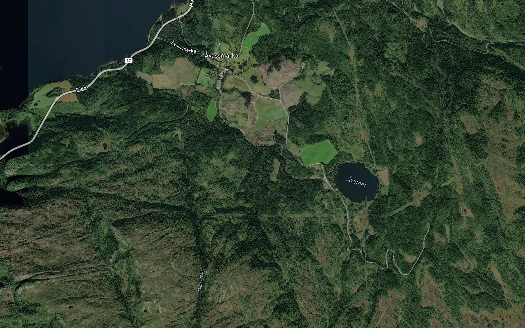 Satellite map of the Middagsbekken