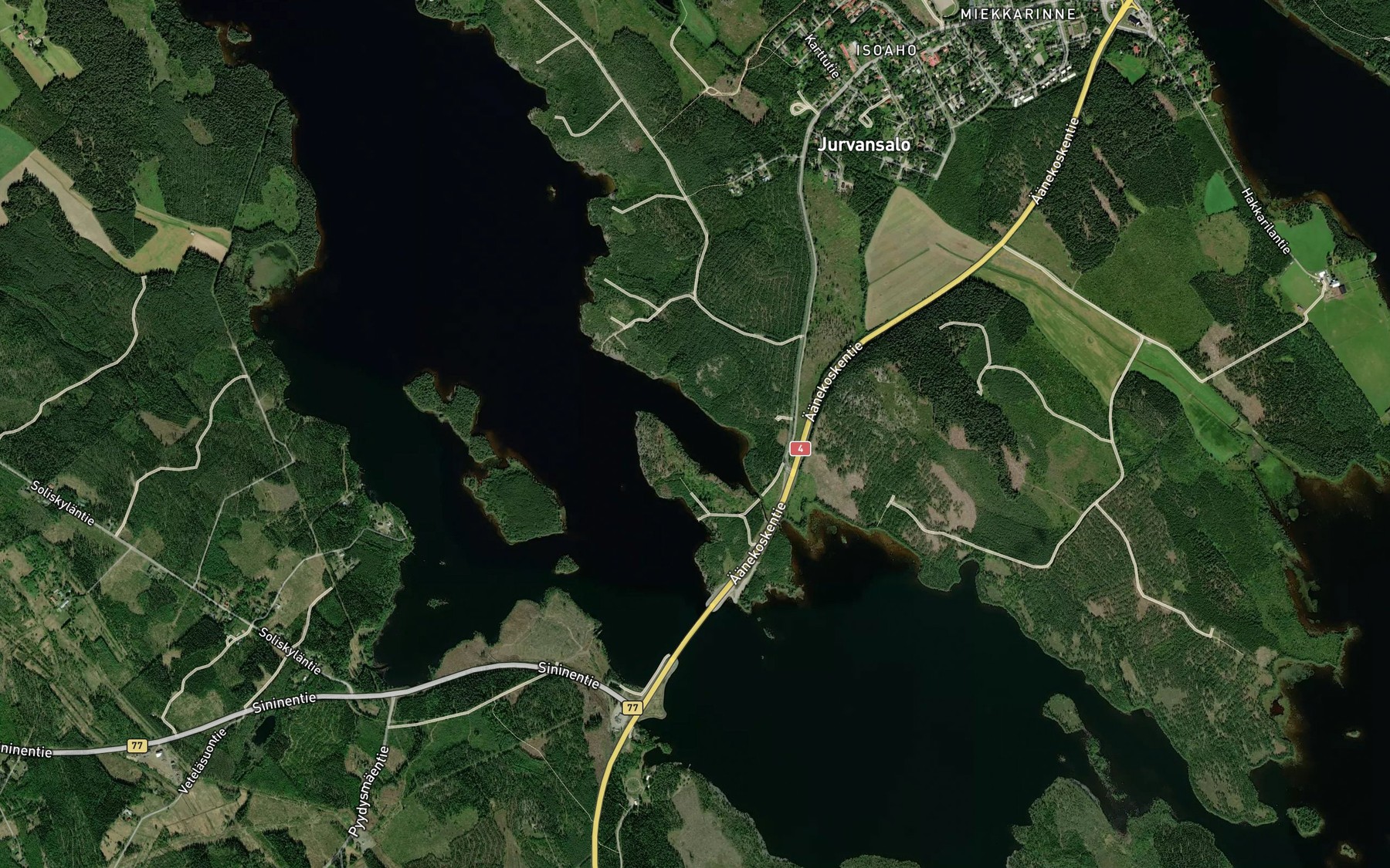 Satellite map of the Syvalahti