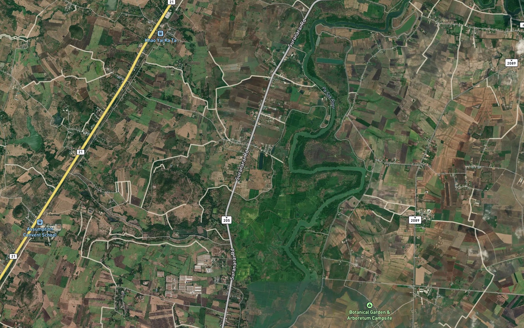 Satellite map of the Sa Nam Ban Tha Makok