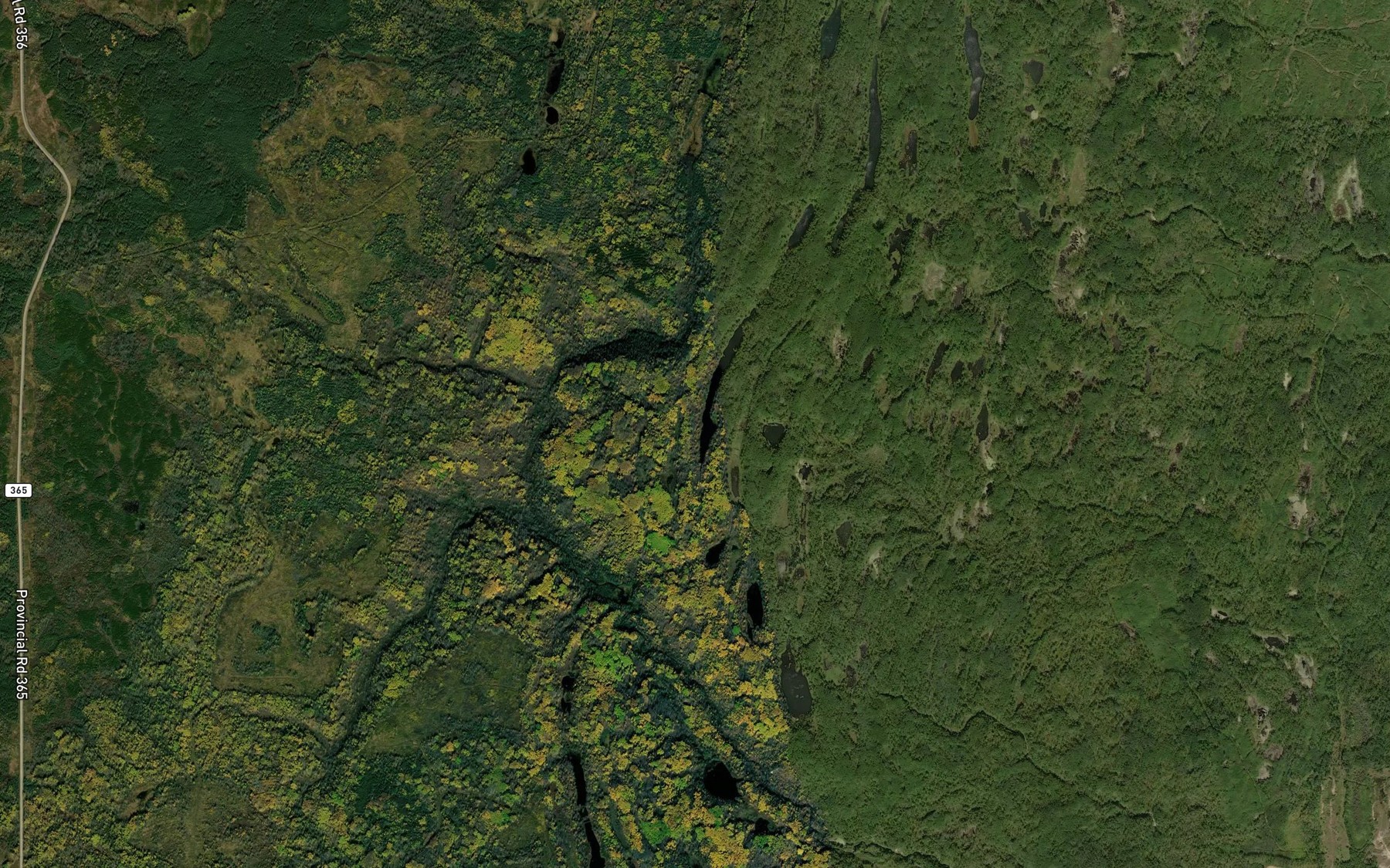 Satellite map of the Fisher Lake
