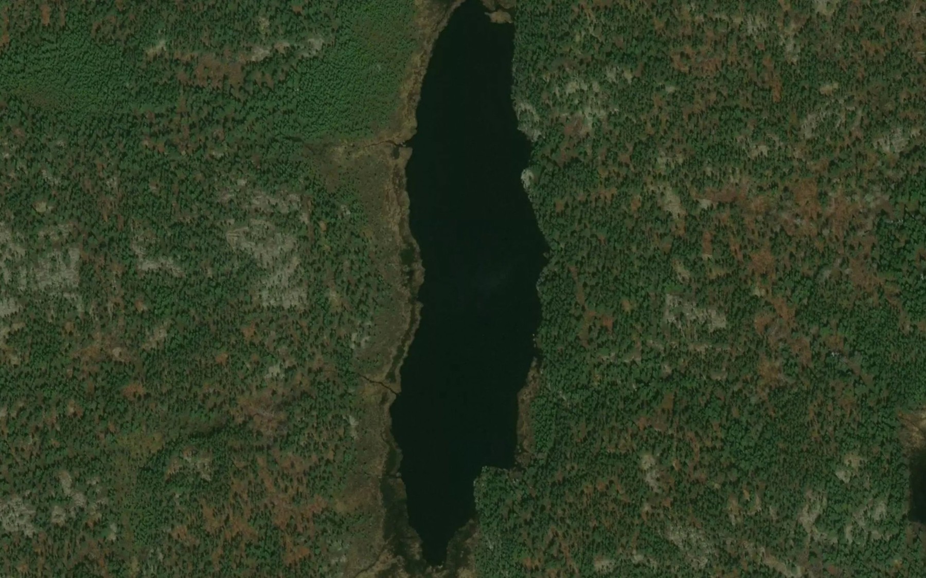 Satellite map of the Upper Mikwam Lake