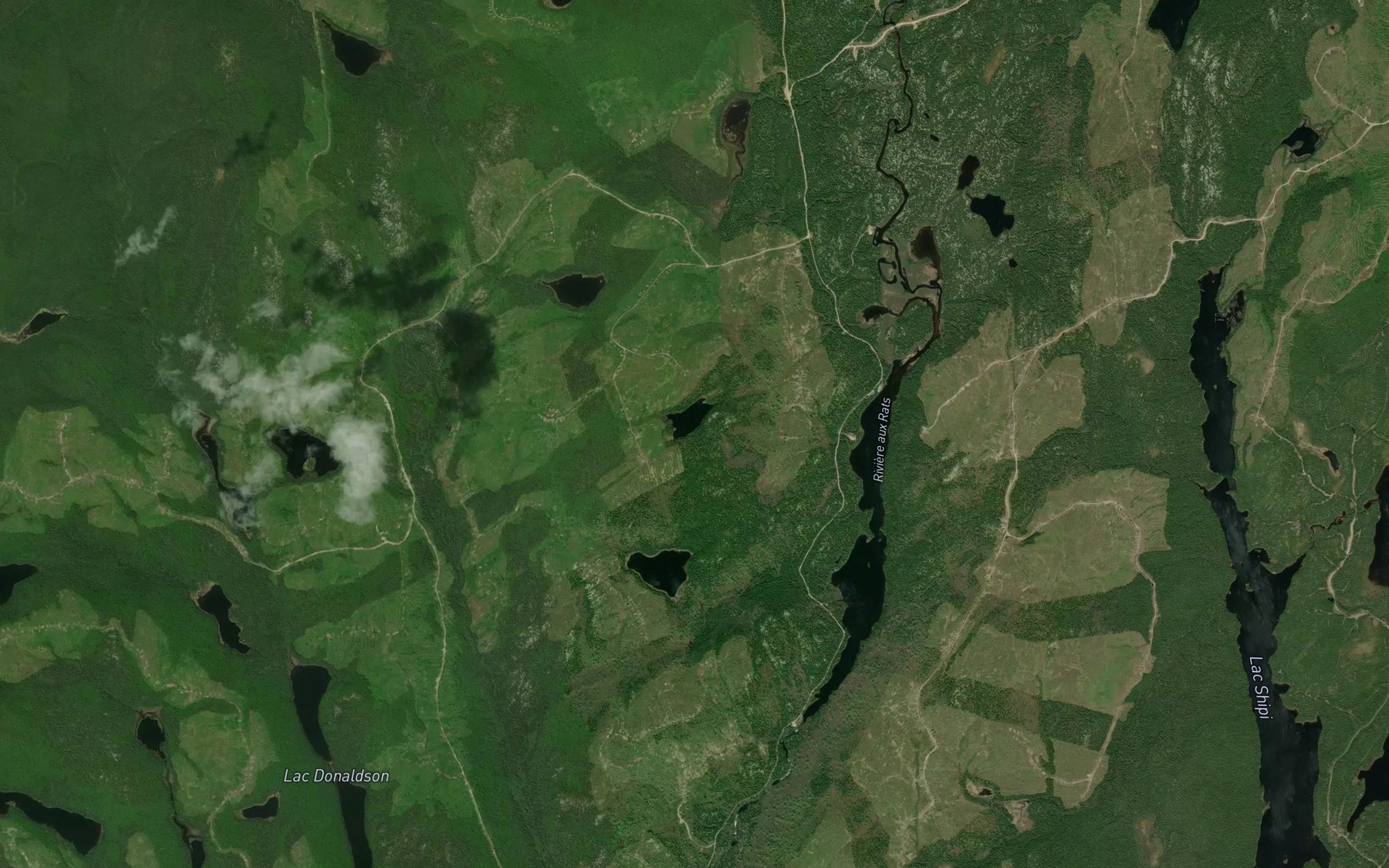 Satellite map of the Lac Eddy