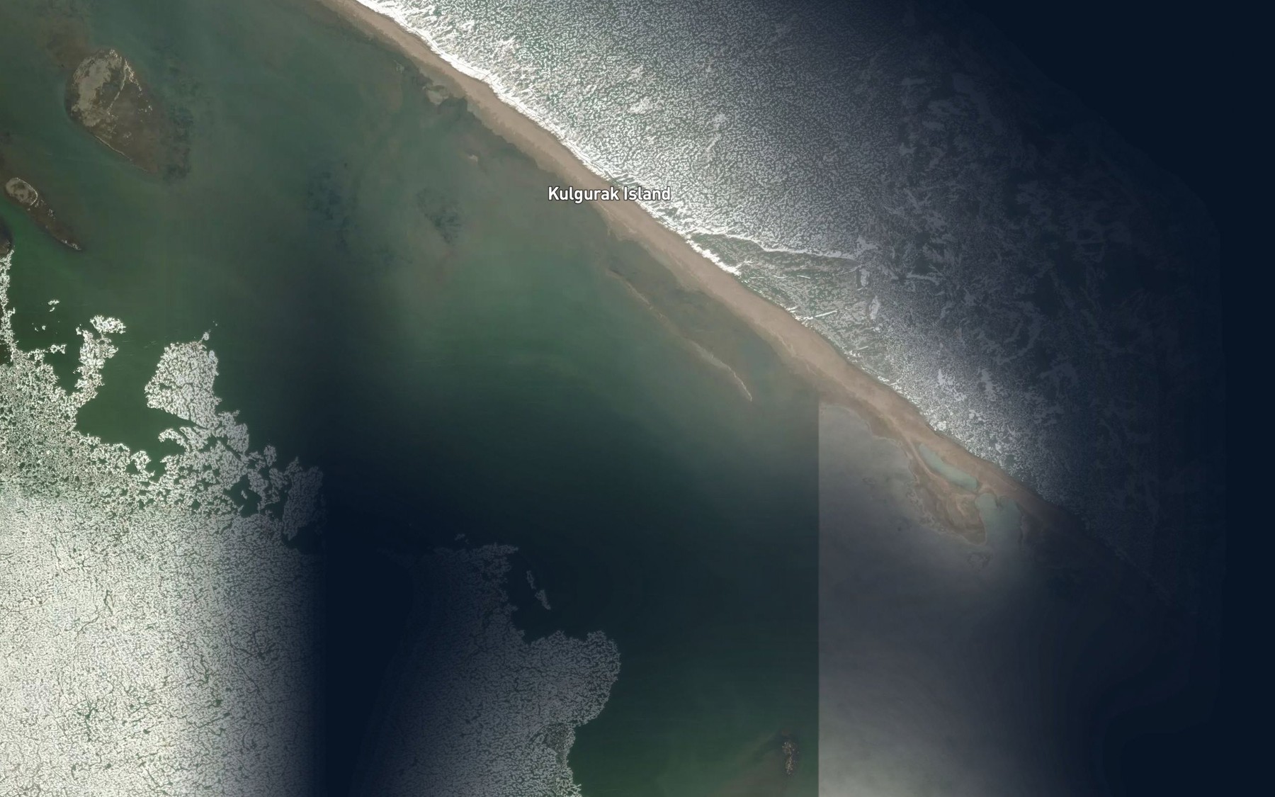 Satellite map of the Fatigue Bay