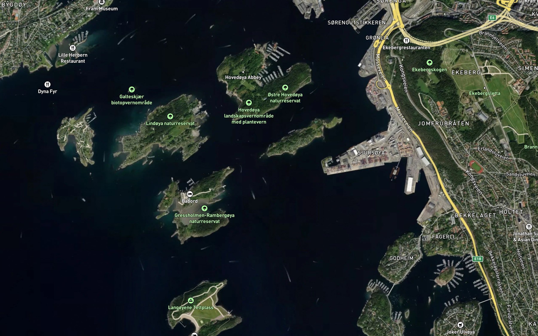 Satellite map of the Karantenehavna