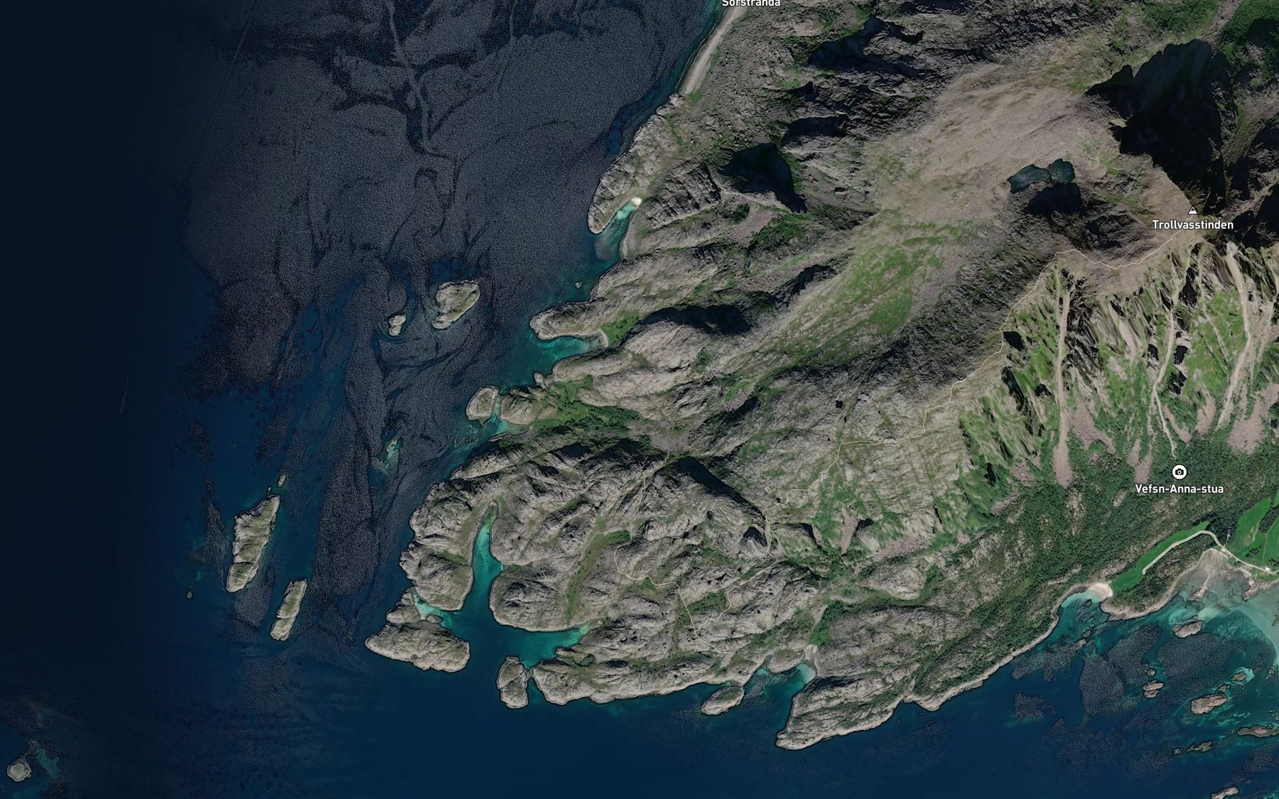 Satellite map of the Nepsundbekken