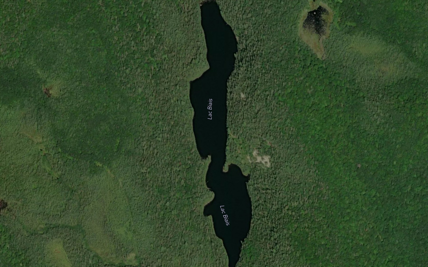 Satellite map of the Lac Biais
