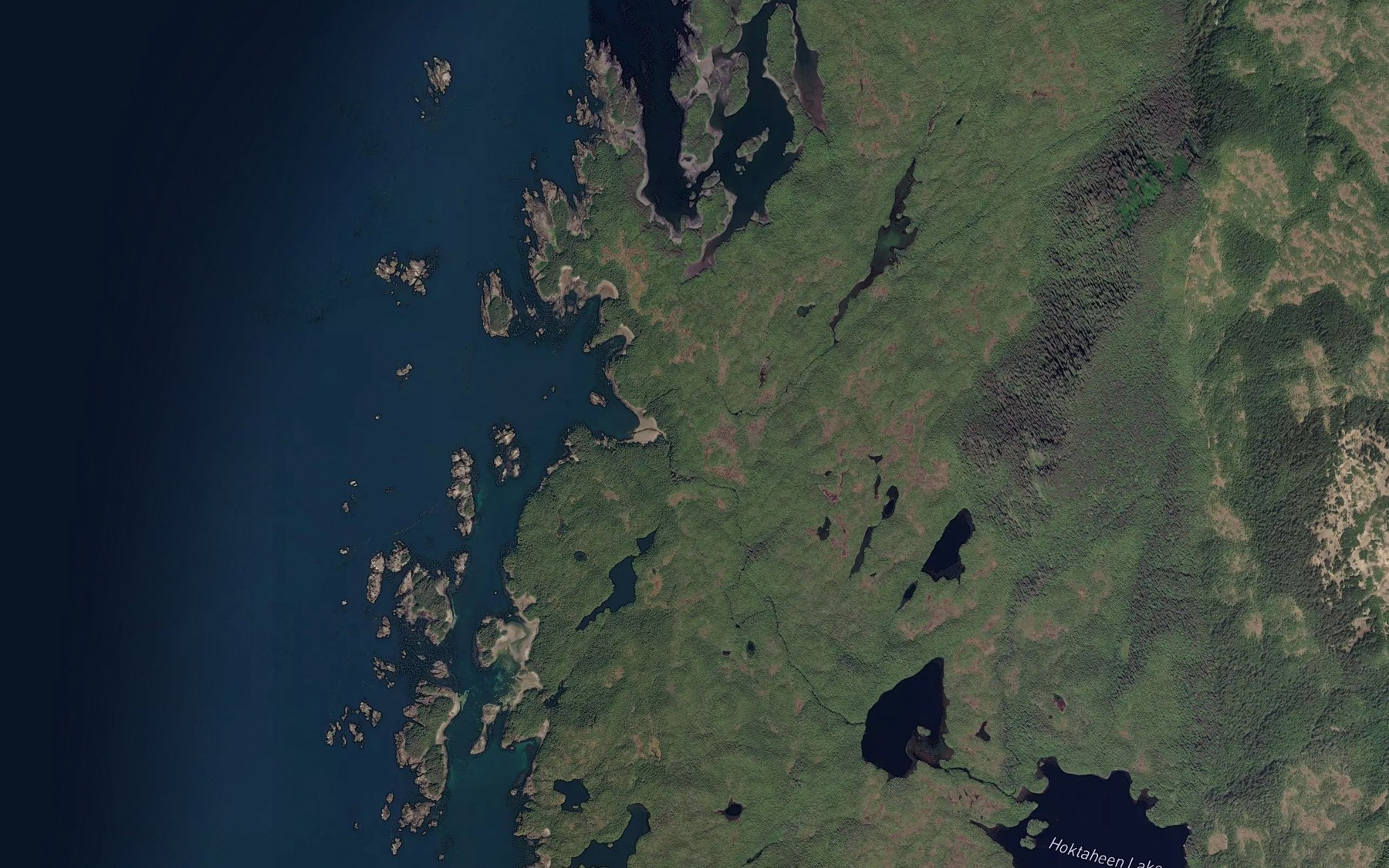 Satellite map of the Hoktaheen Creek