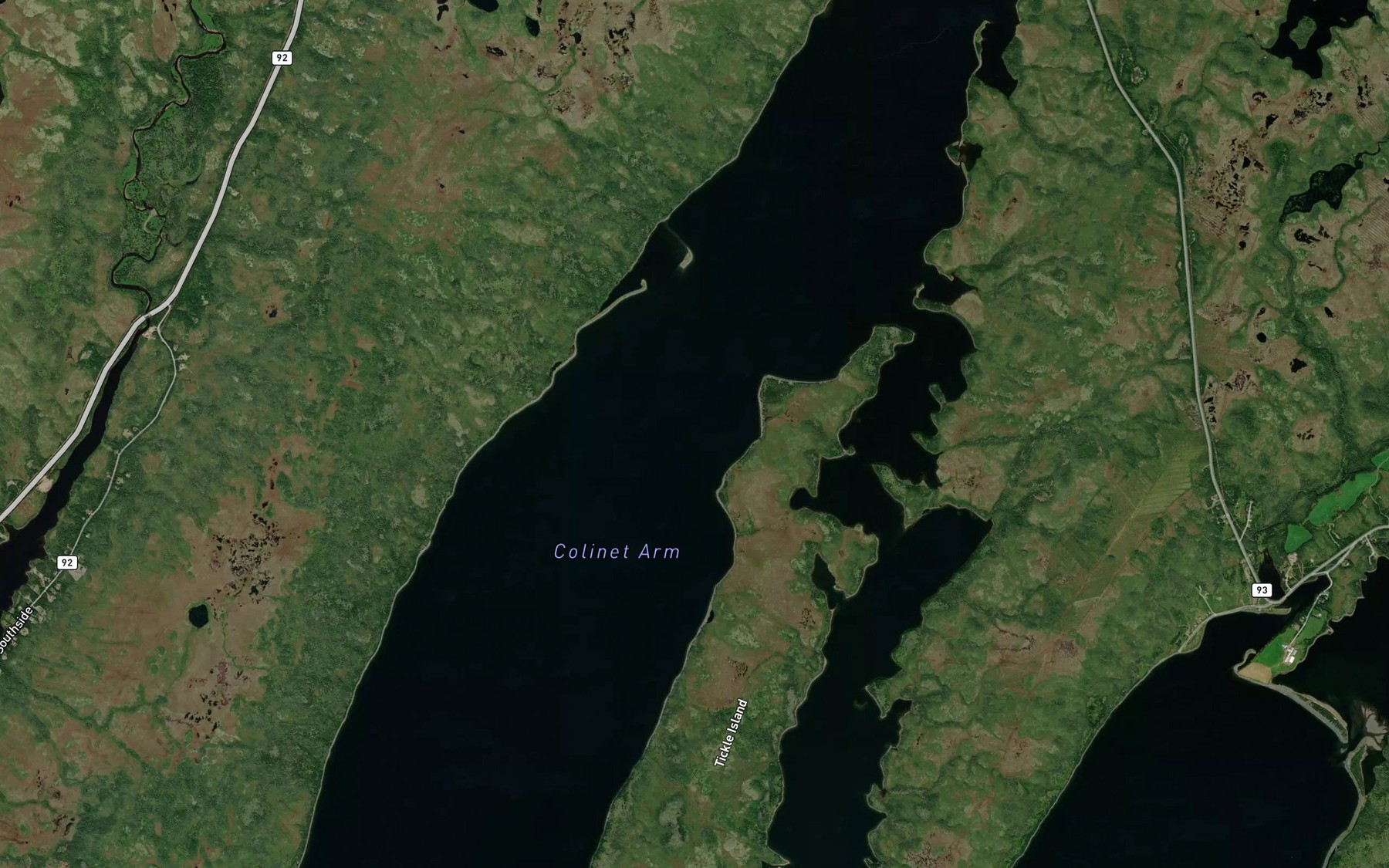Satellite map of the Colinet Arm