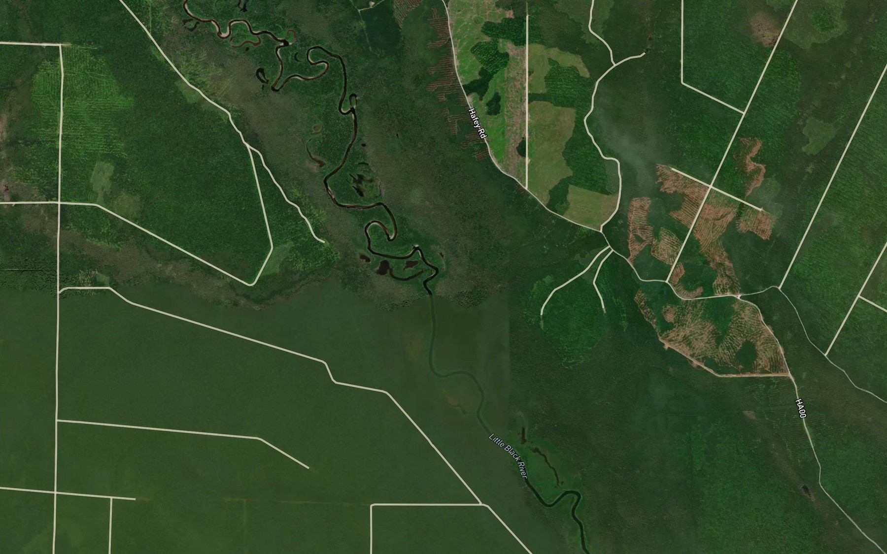Satellite map of the Meadow Brook