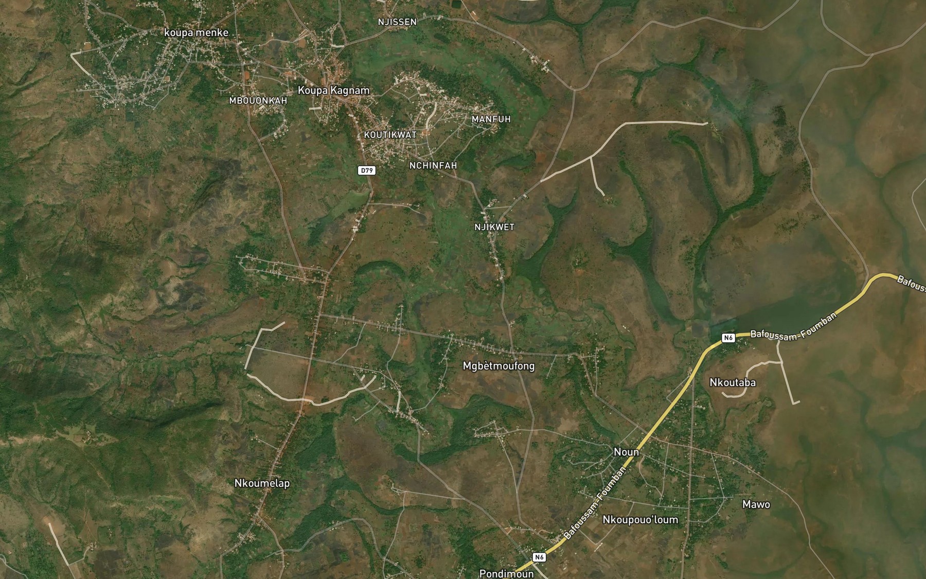Satellite map of the Melap