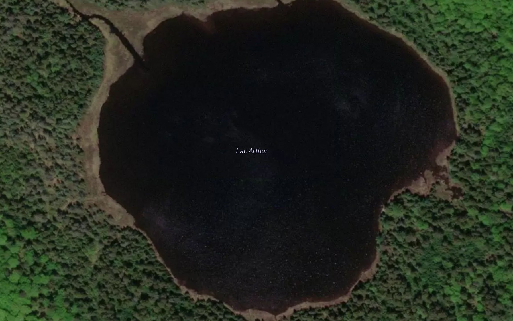 Satellite map of the Lac Arthur