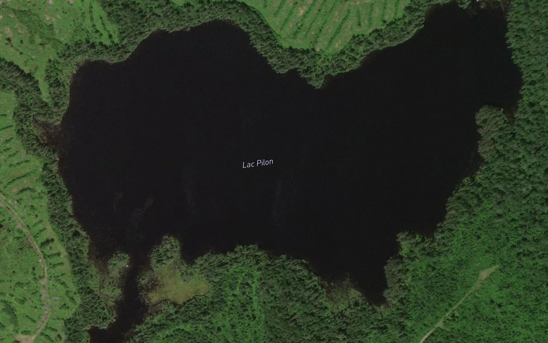 Satellite map of the Lac Pilon