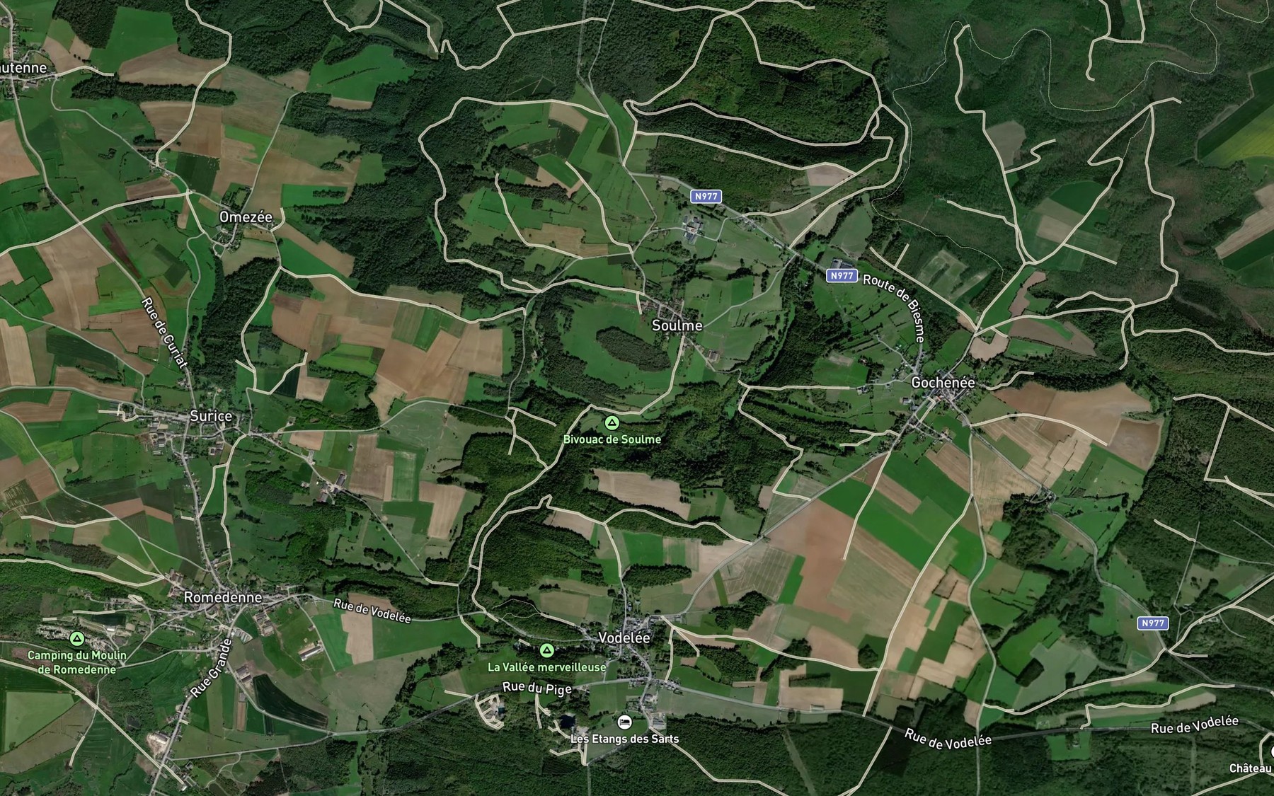 Satellite map of the Ruisseau d'Omeris