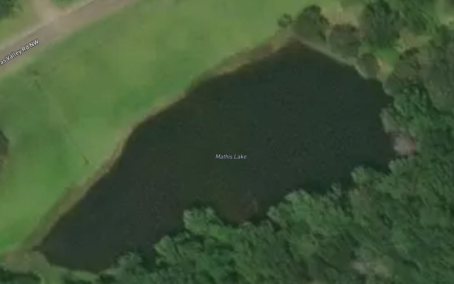 Satellite map of the Mathis Lake