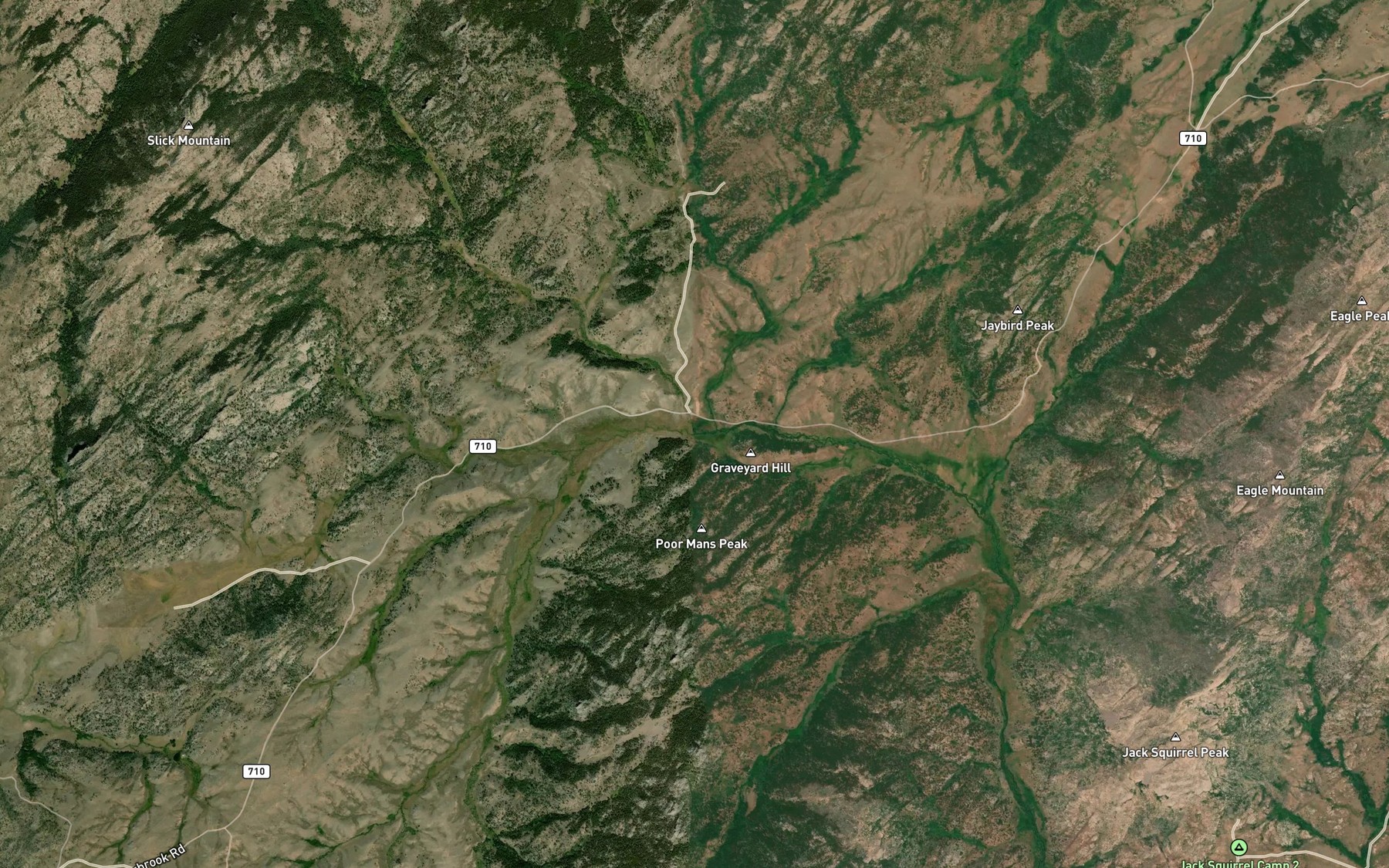 Satellite map of the Grouse Creek