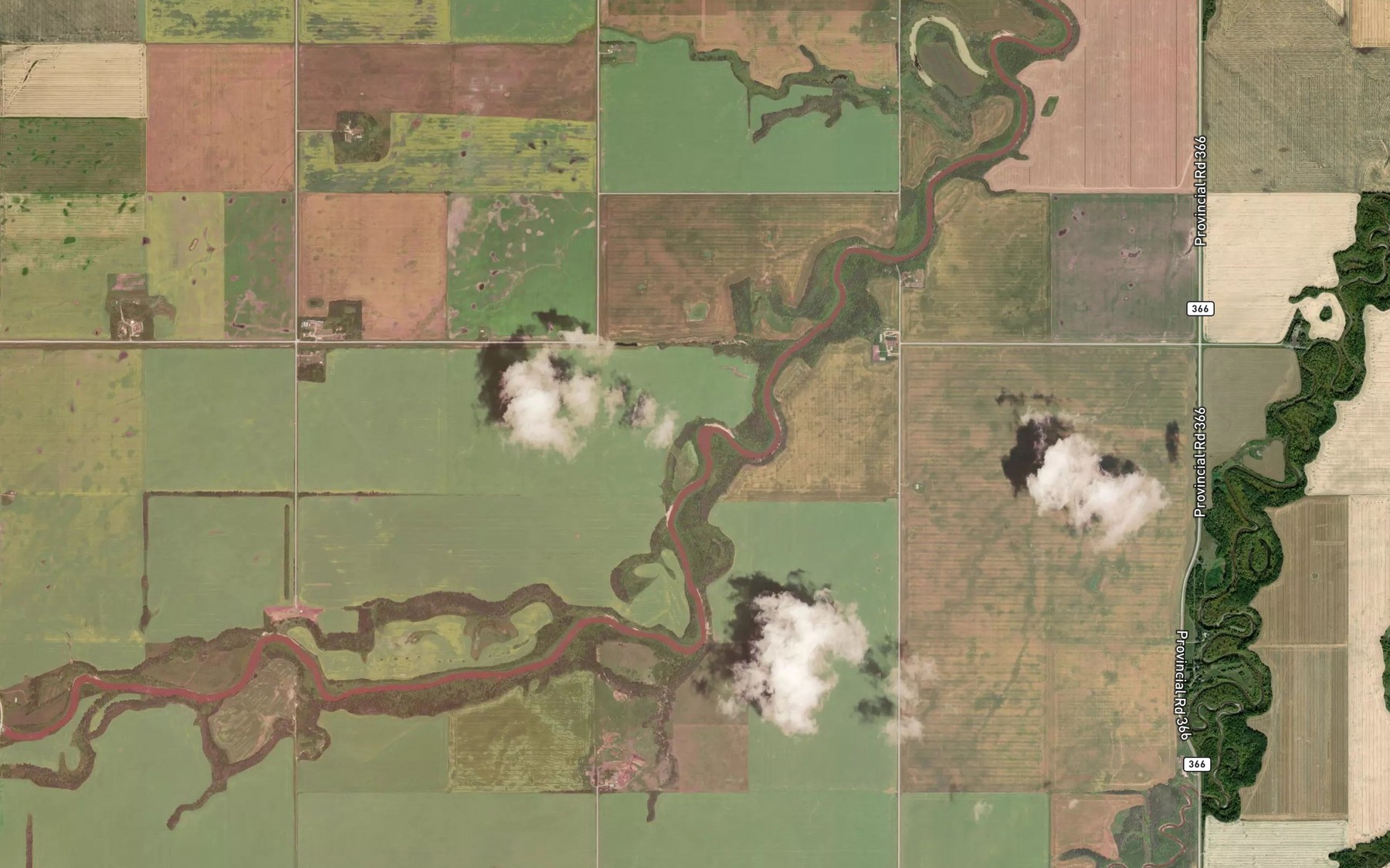 Satellite map of the Avonlea Drain