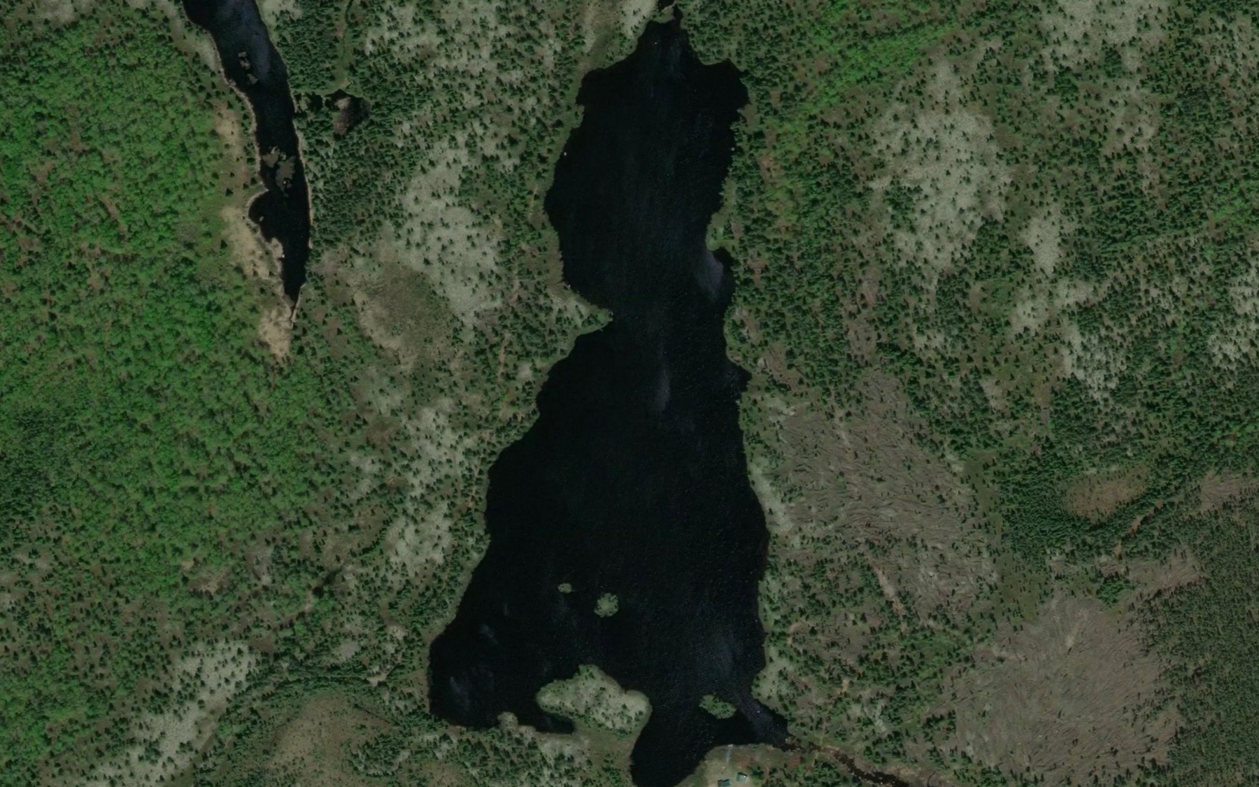 Satellite map of the Lac des Trois Iles