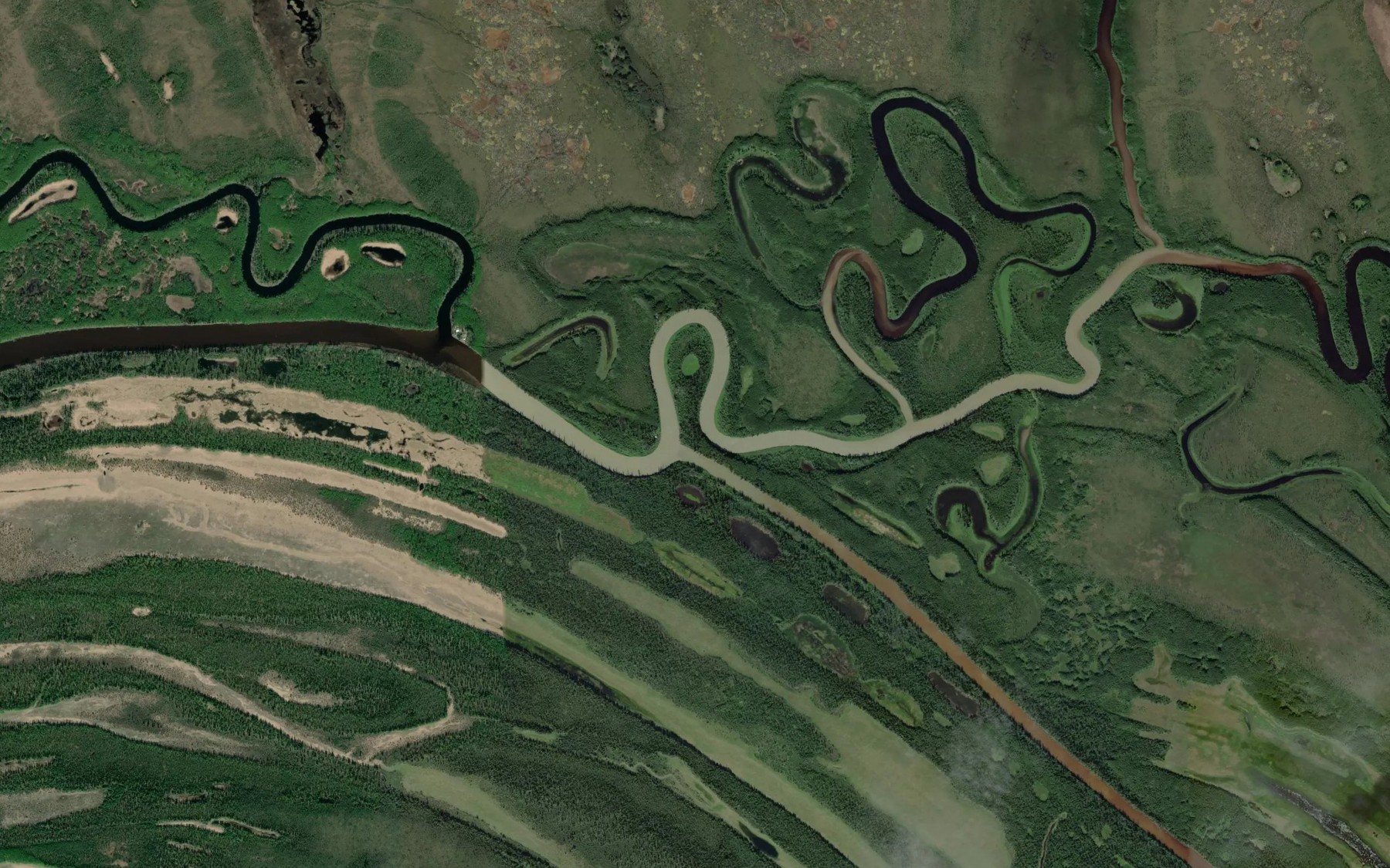 Satellite map of the Whakatna Creek