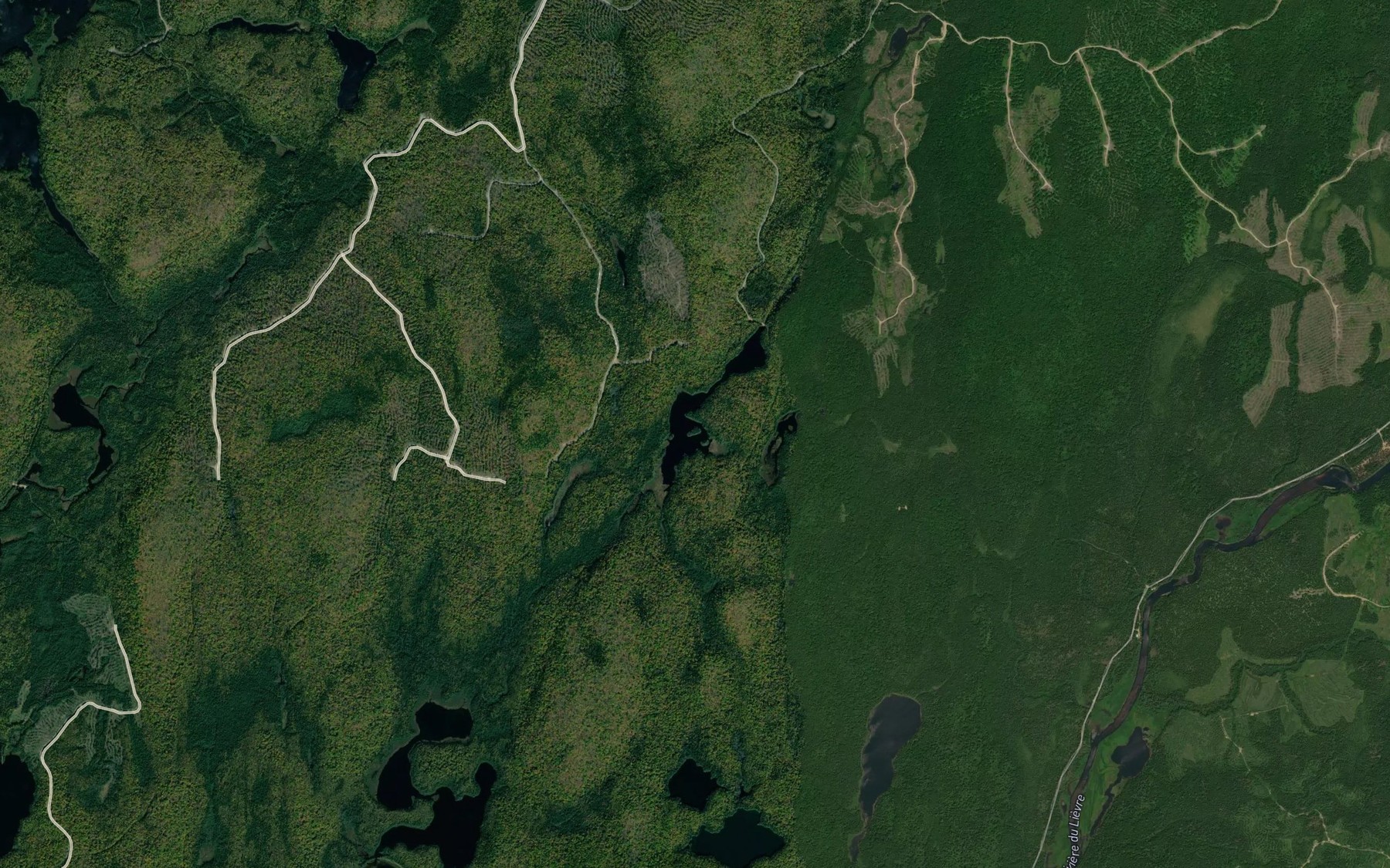 Satellite map of the Lac Diane