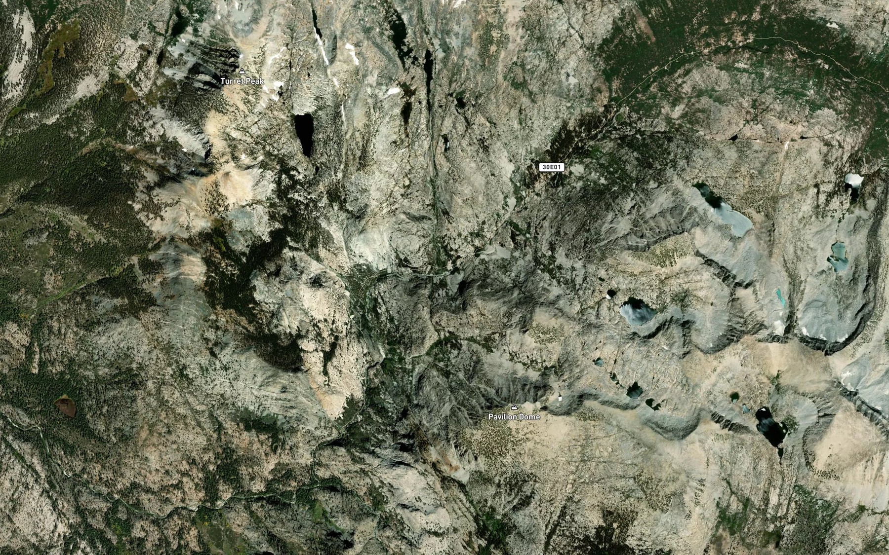 Satellite map of the West Pinnacles Creek