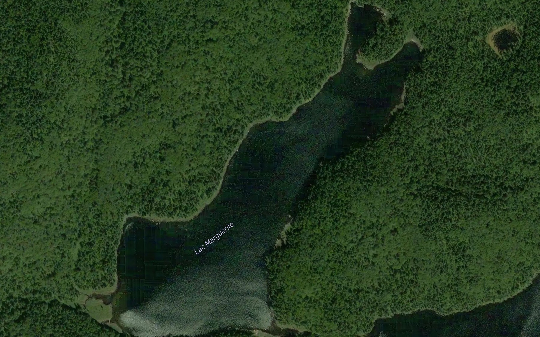 Satellite map of the Lac Marguerite