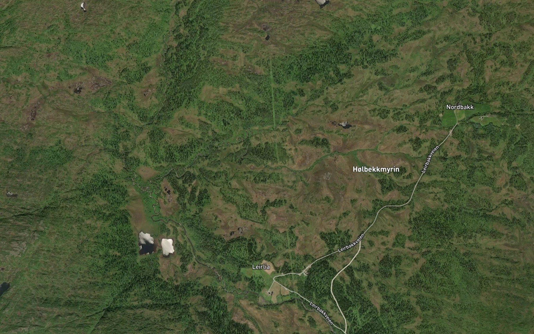 Satellite map of the Holbekken