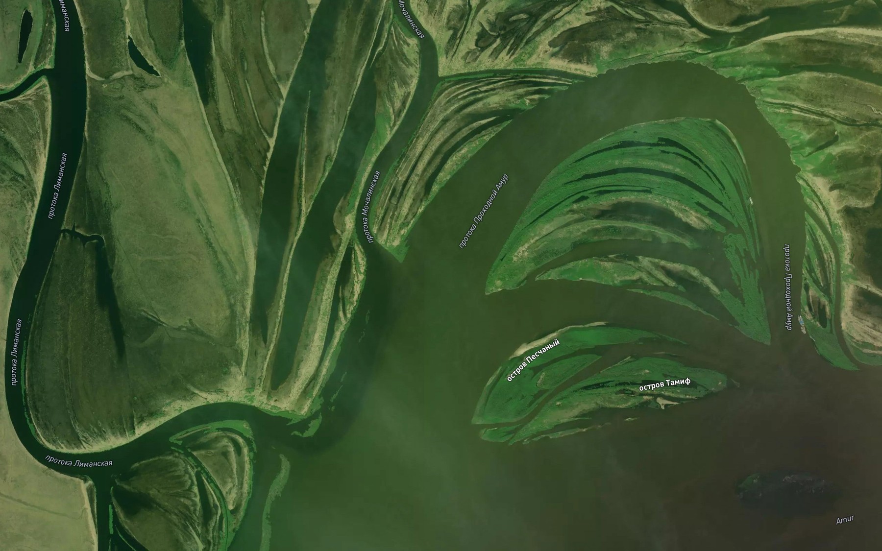 Satellite map of the Protoka Prokhodnoy Amur