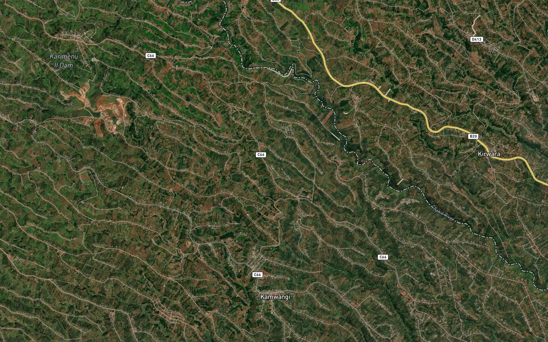 Satellite map of the Leteandea