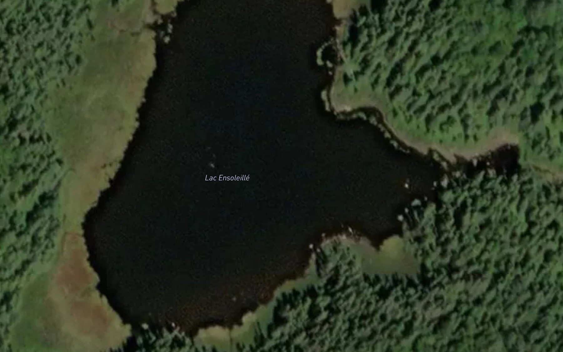 Satellite map of the Lac Ensoleille