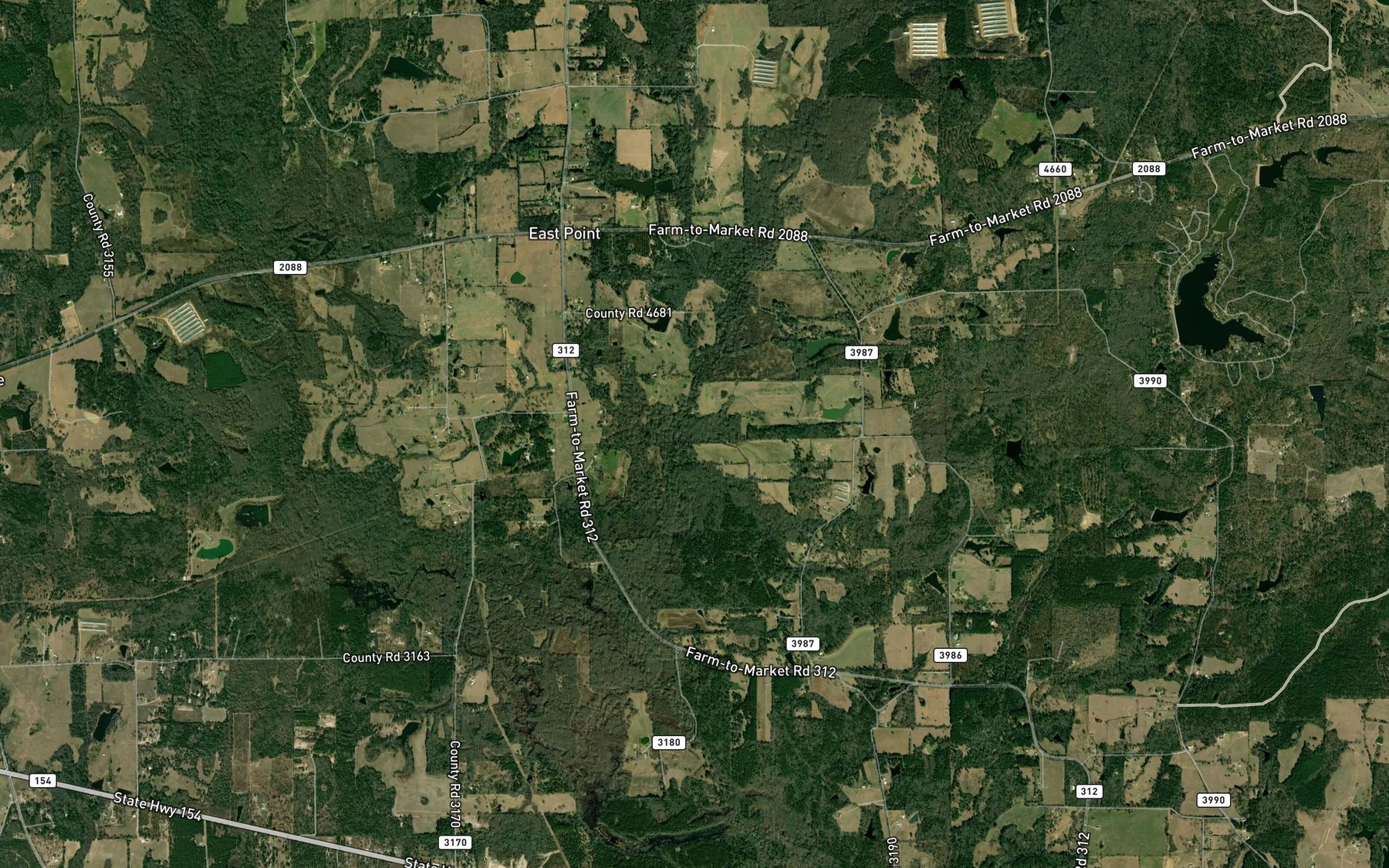 Satellite map of the Turkey Creek