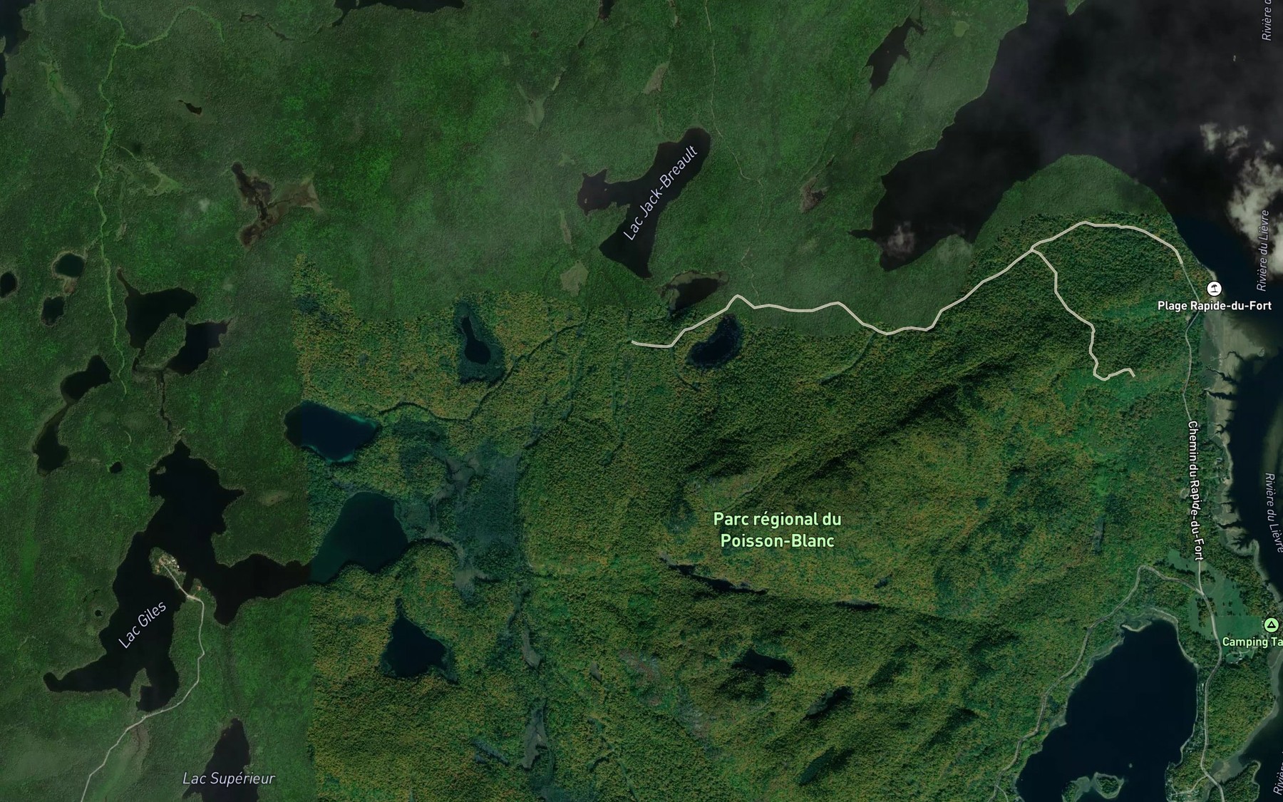 Satellite map of the Lac du Diable