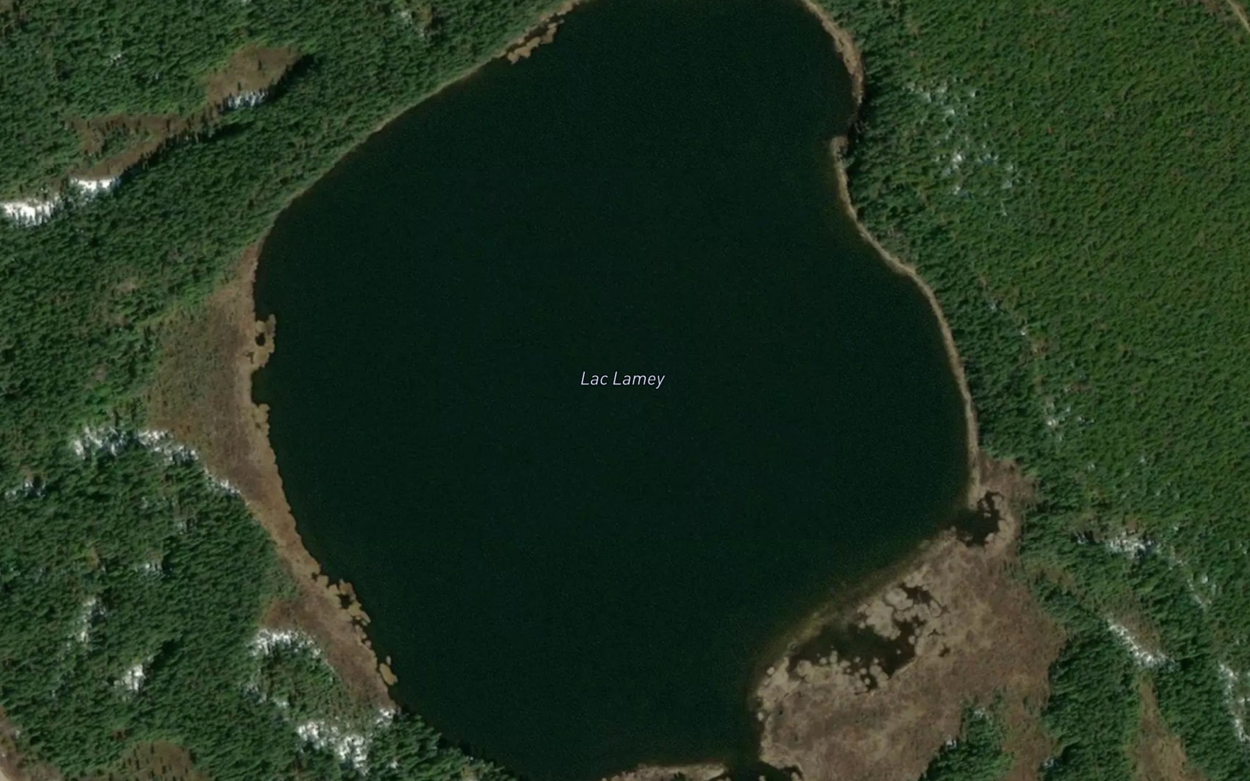 Satellite map of the Lac Lamey