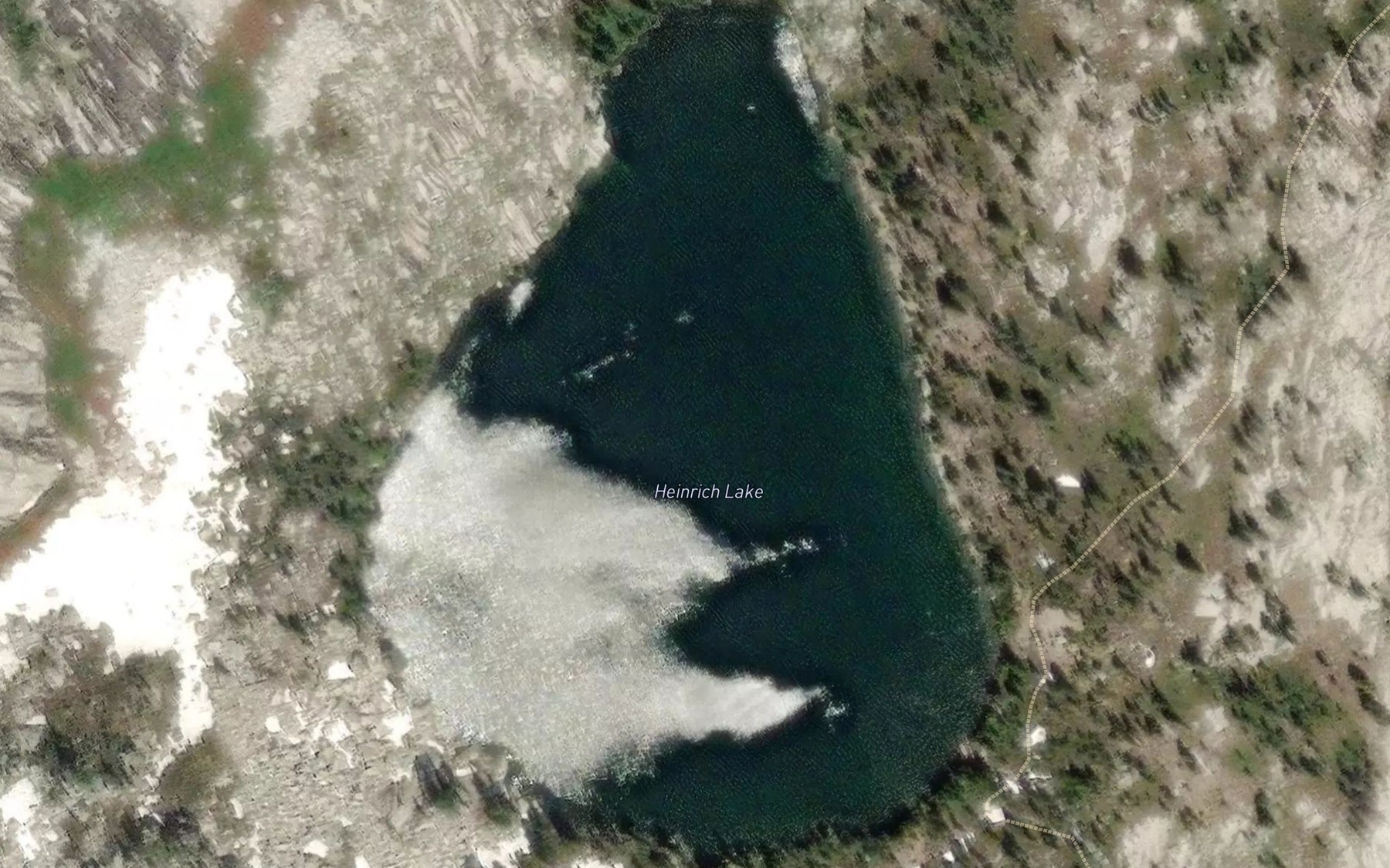 Satellite map of the Heinrich Lake