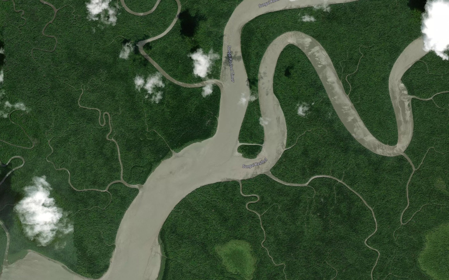 Satellite map of the Sungai Kasteel Barat