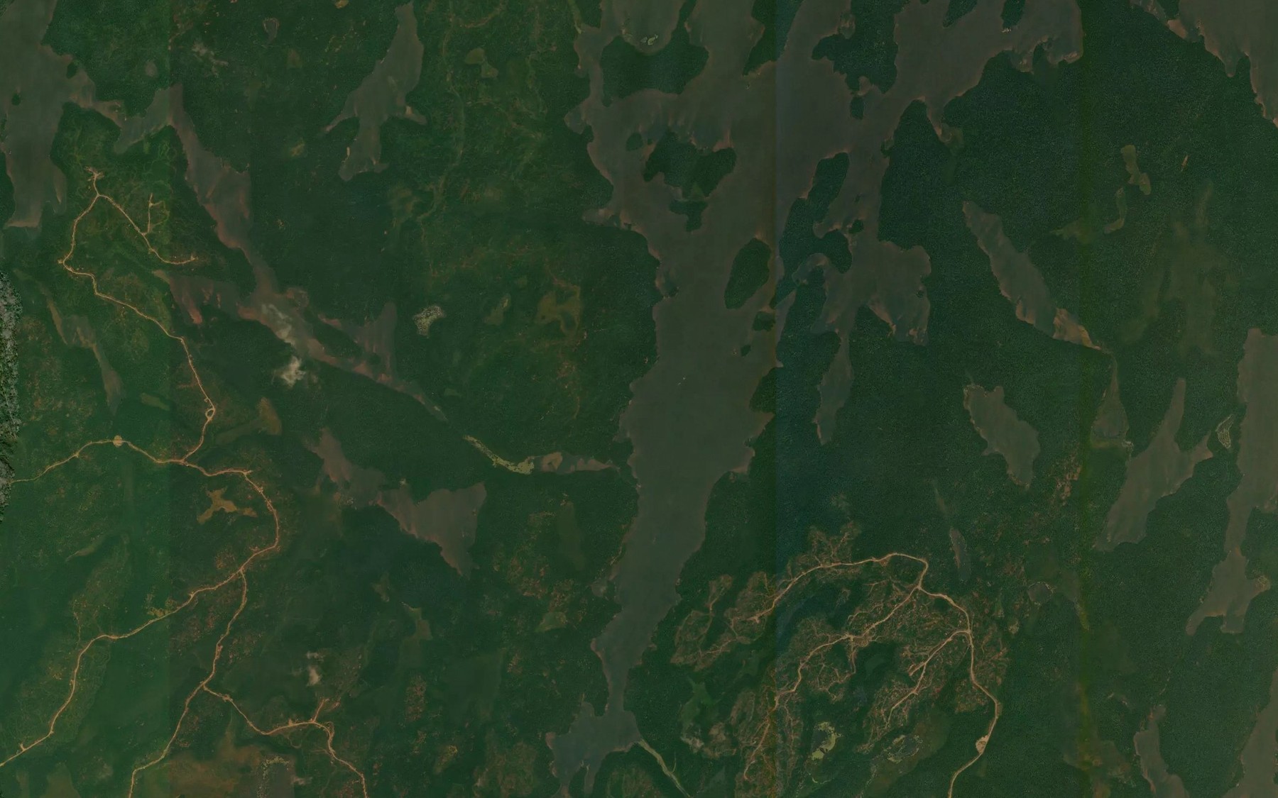 Satellite map of the Bearpaw Creek