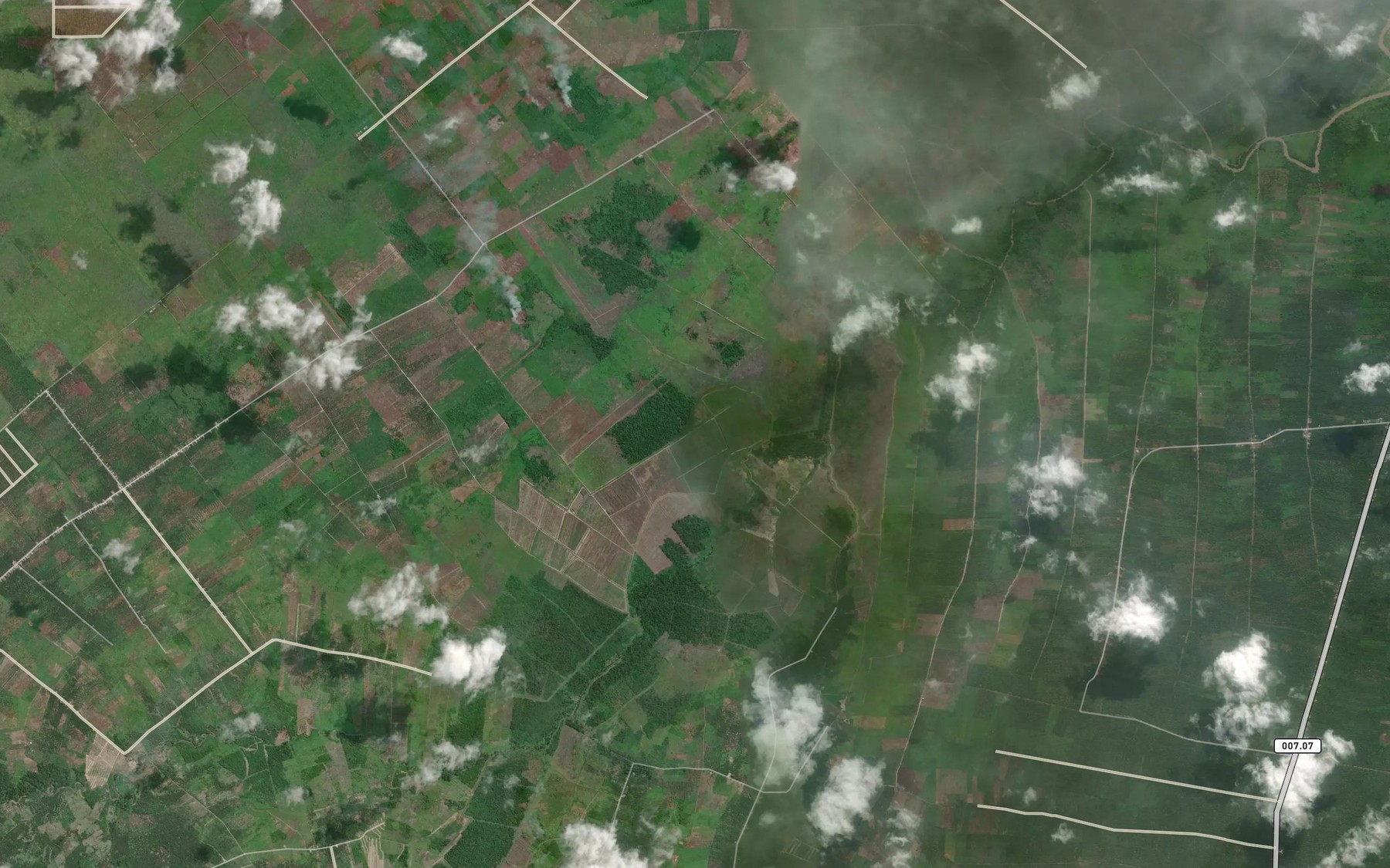 Satellite map of the Sungai Latang