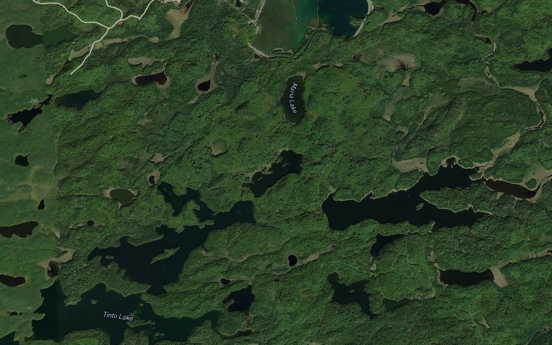 Satellite map of the Zero Lake