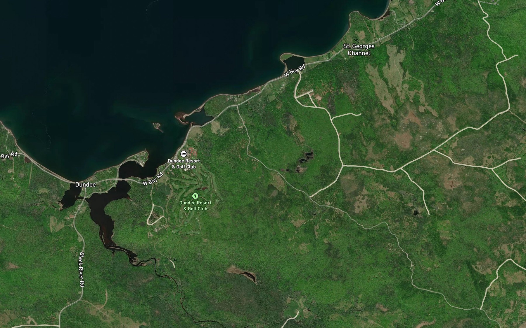Satellite map of the Kens Brook