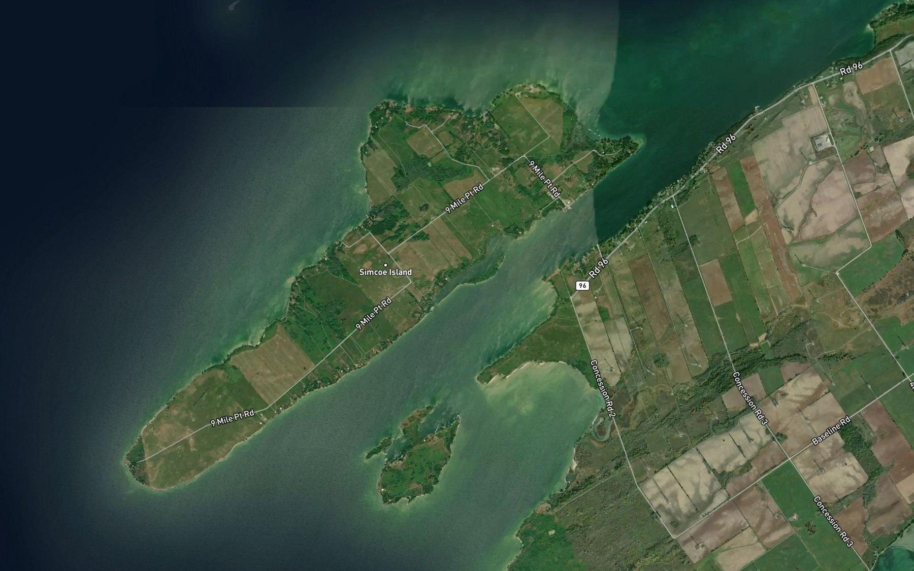Satellite map of the Boat Channel