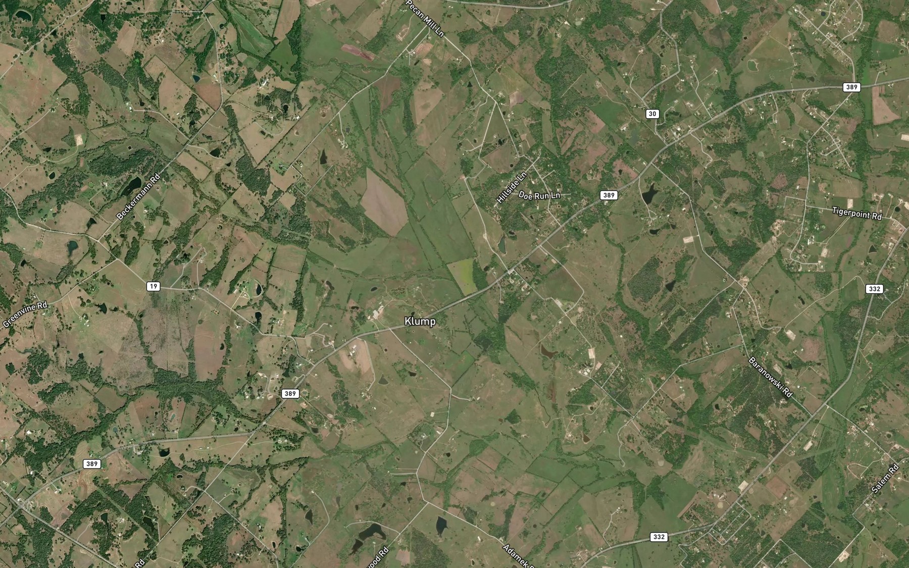 Satellite map of the Rocky Creek