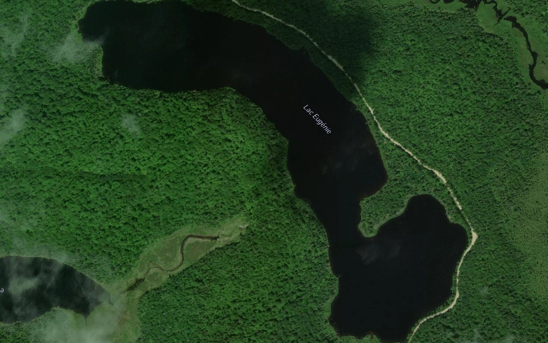 Satellite map of the Lac Eugenie