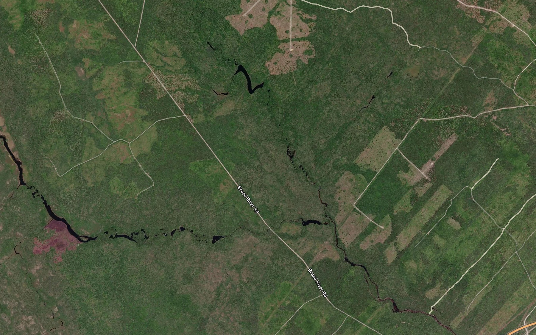 Satellite map of the Martin Brook