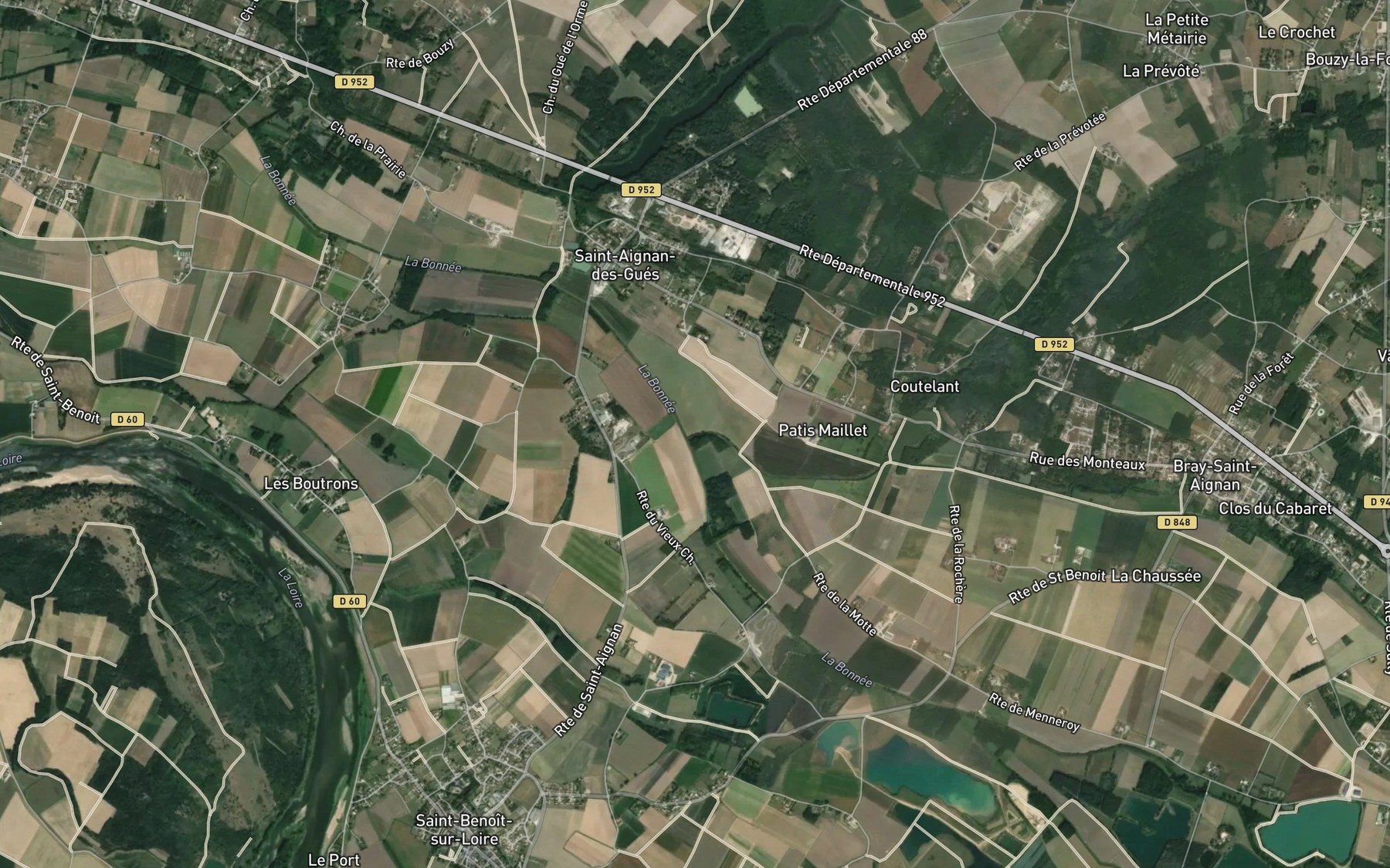 Satellite map of the Ruisseau le Saint-Laurent