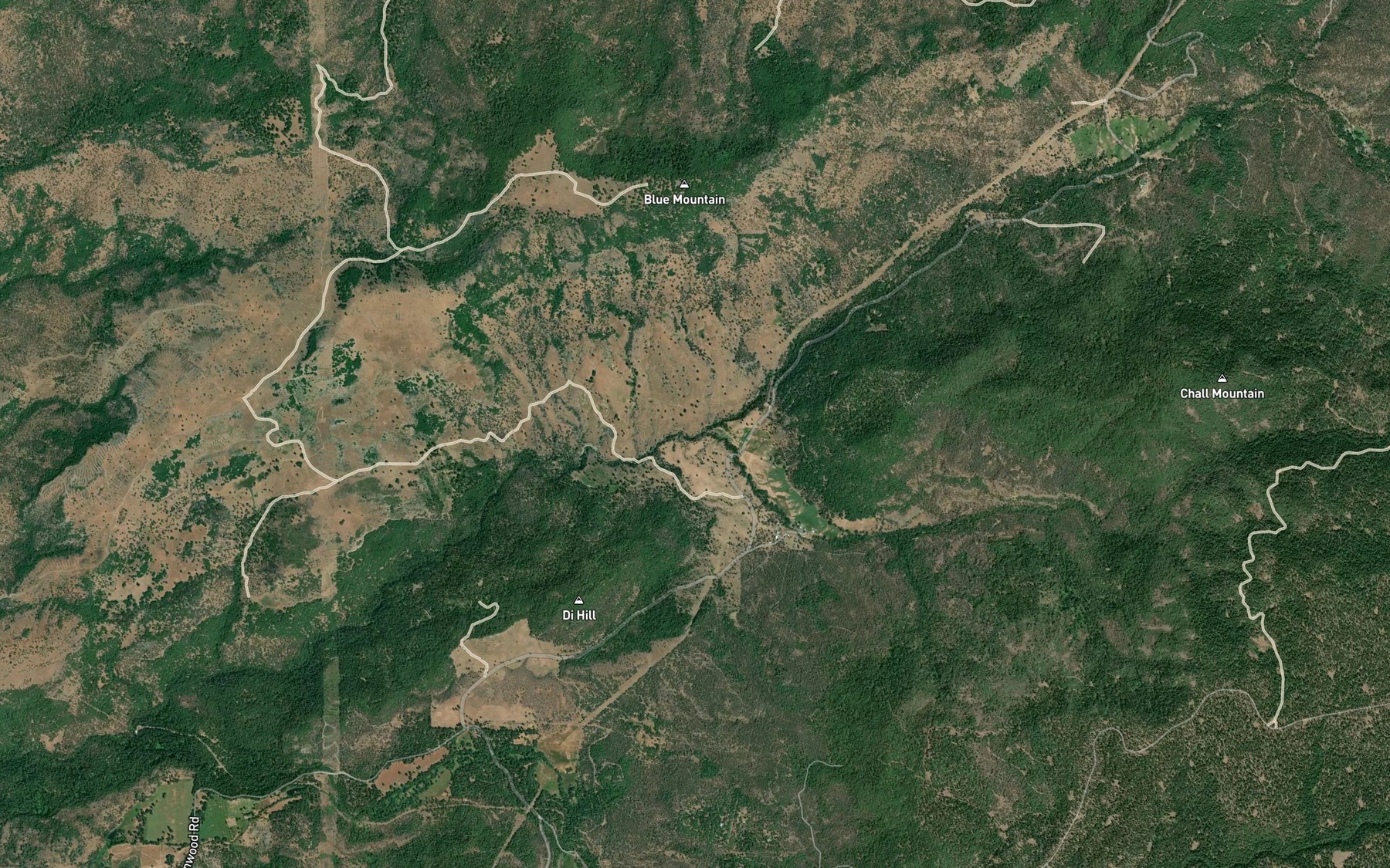 Satellite map of the Snow Creek
