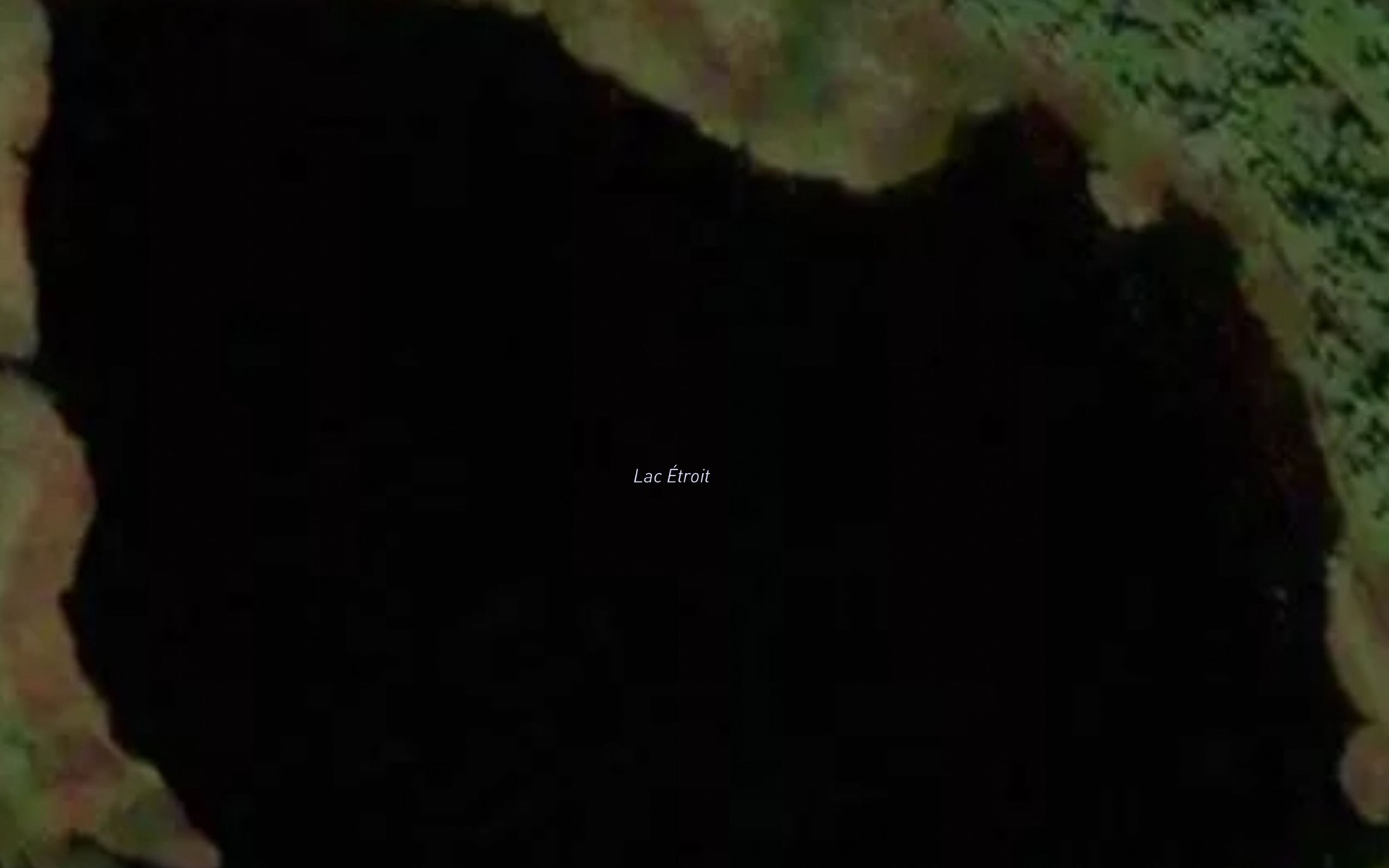 Satellite map of the Lac Etroit