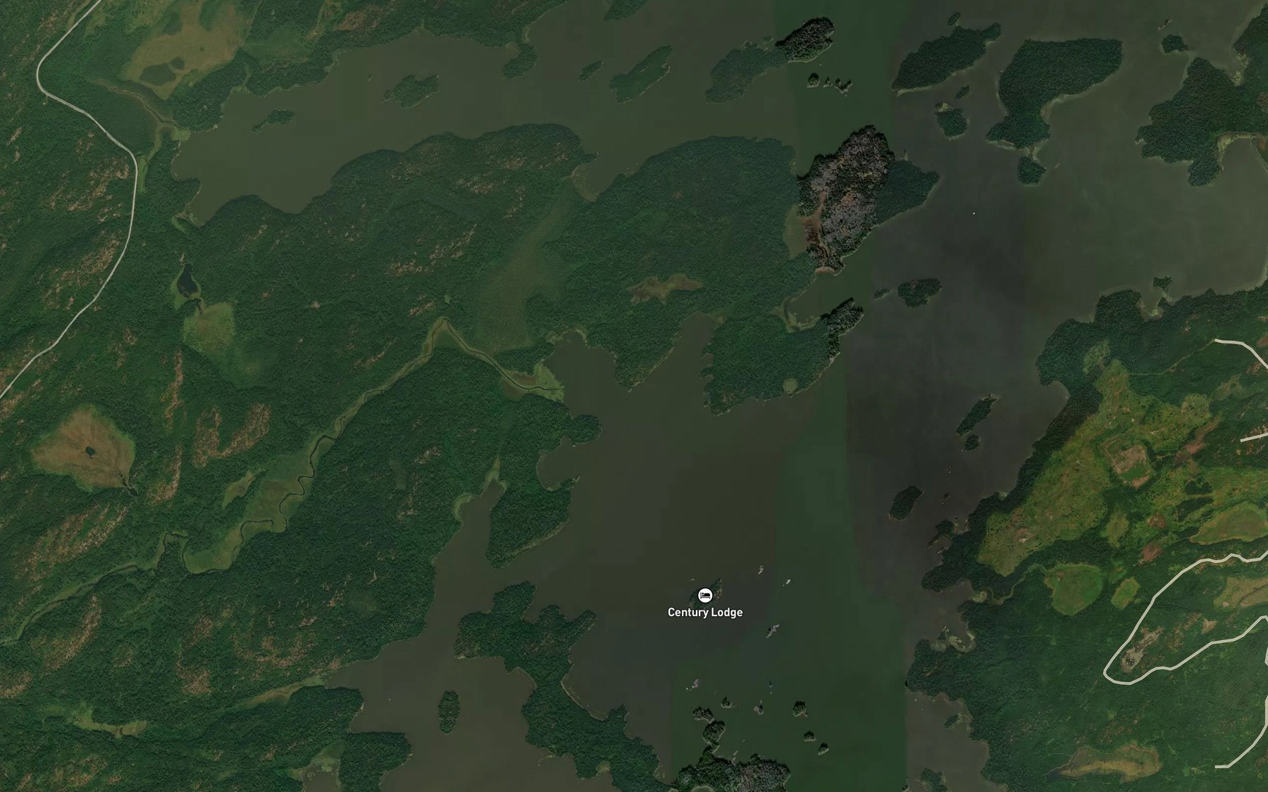 Satellite map of the Barren Brook