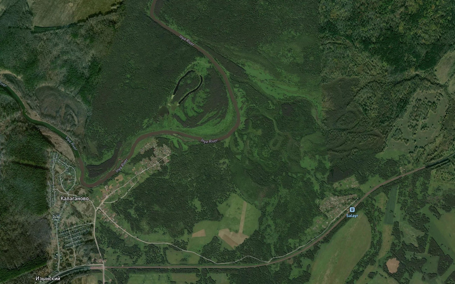 Satellite map of the Iza Pervaya