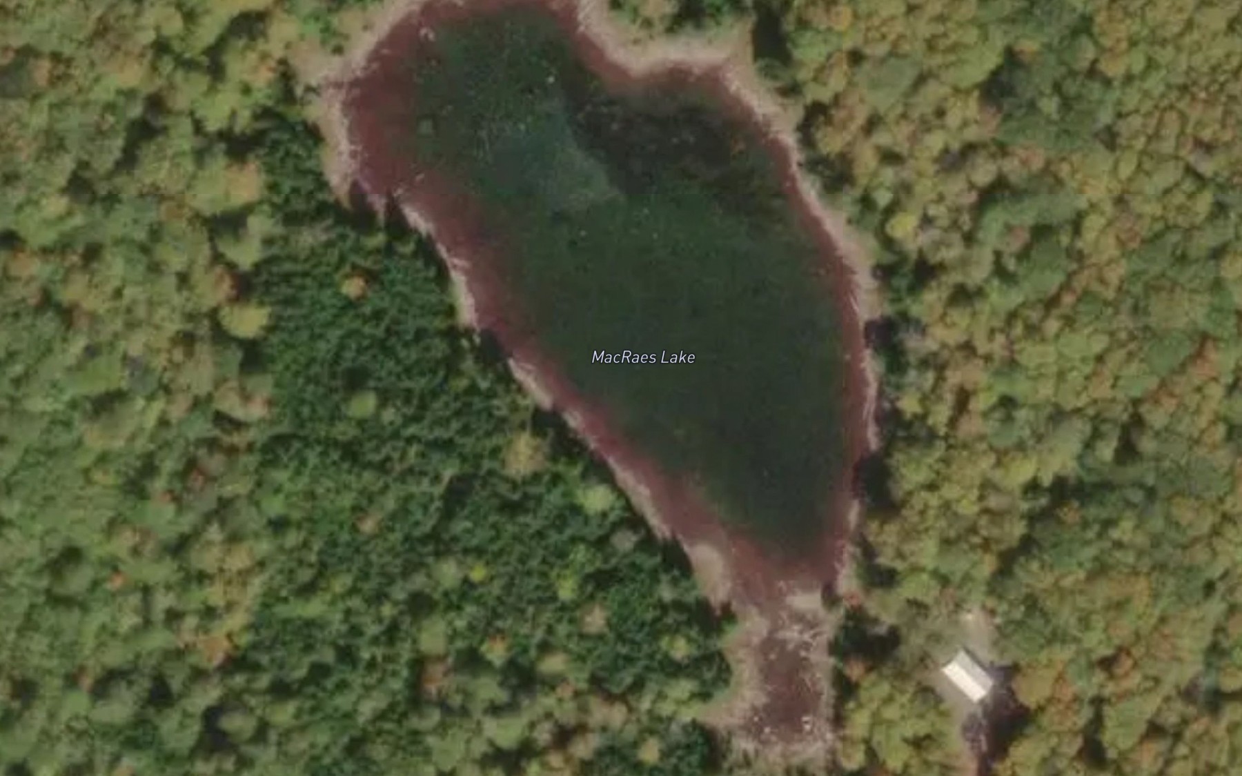 Satellite map of the MacRaes Lake