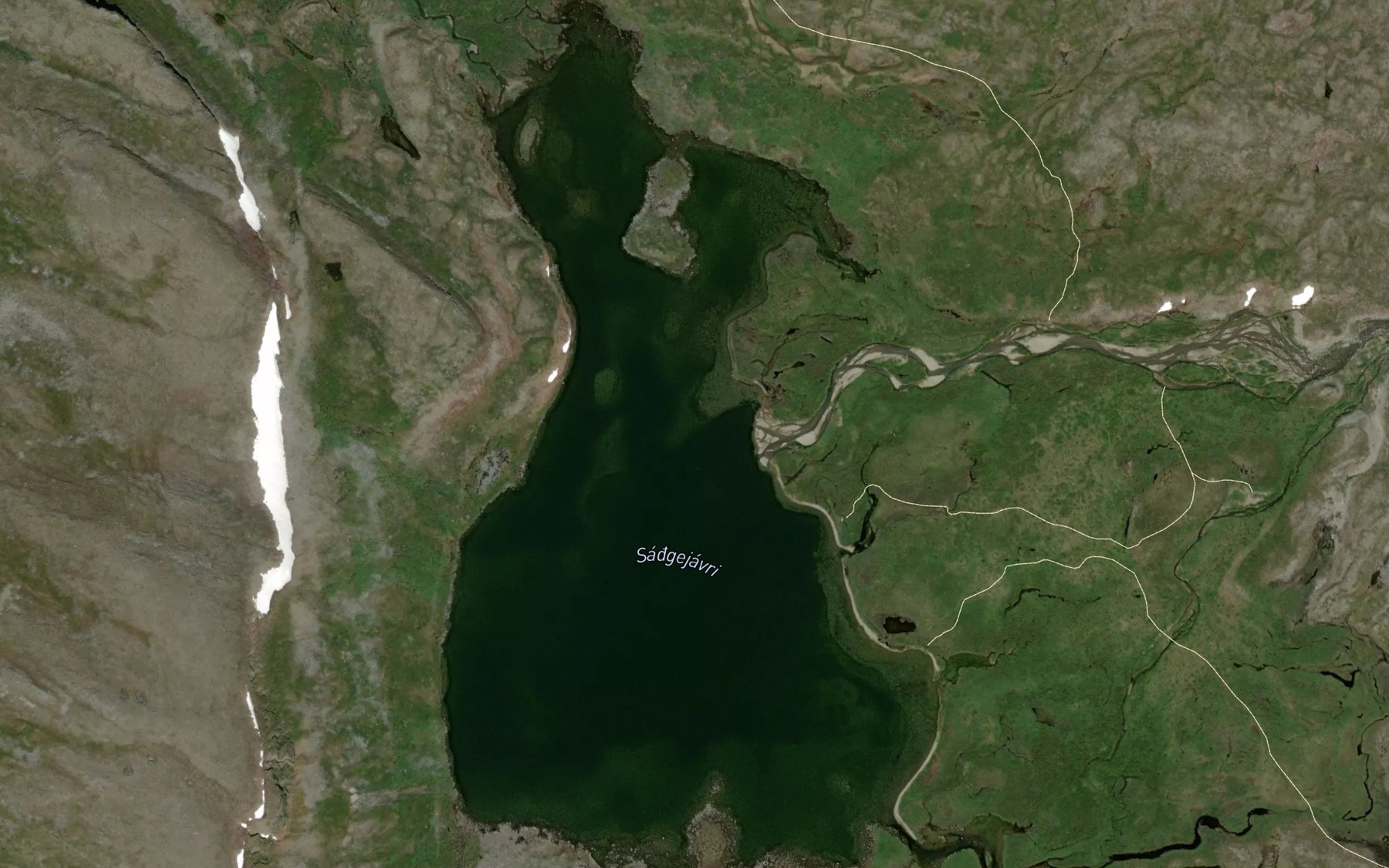 Satellite map of the Saggejavri